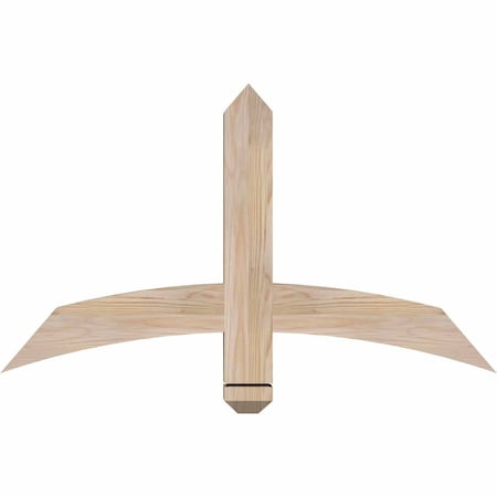 Ekena Millwork Bellingham Smooth Timber Gable Bracket, Douglas Fir, 36"W x 21"H x 3 1/2"D x 3 1/2"F, 14/12 Pitch GBW036X21X0404BEL00SDF